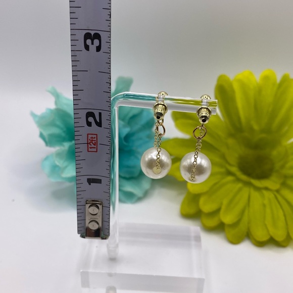 Pearl Drop Dangle Earrings NEW - Picture 5 of 5